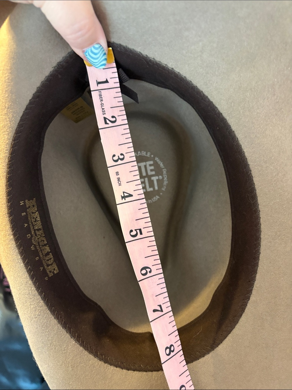 Renegade Headwear Lite Felt Wool Packable Water Repellent Western Cowboy Hat M - Picture 17 of 17